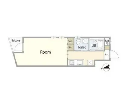 カリーノ代沢(1K/4階)の間取り写真