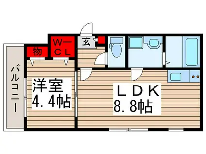 川口市小谷場計画(1LDK/3階)の間取り写真