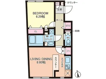 PASEO四谷三丁目 パセオ四谷三丁目(1LDK/4階)の間取り写真