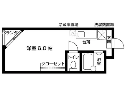 キャニオンテラスIII(1K/3階)の間取り写真