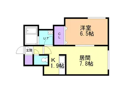 ＪＲ千歳線 長都駅 徒歩23分 2階建 築11年(1LDK/2階)の間取り写真