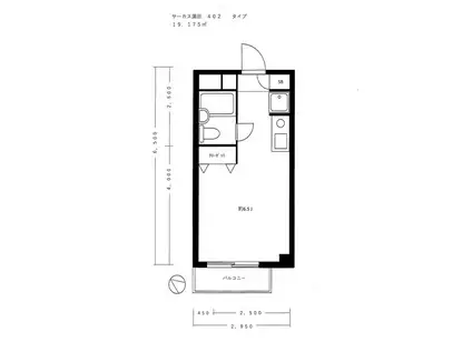 サーカス蒲田(ワンルーム/3階)の間取り写真