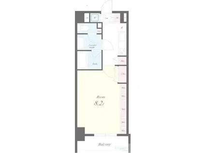 アールコート早稲田(1K/2階)の間取り写真