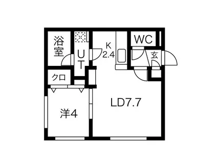 コンフォートライフ(1LDK/2階)の間取り写真
