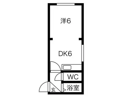 シティハイツ南6条(1DK/4階)の間取り写真