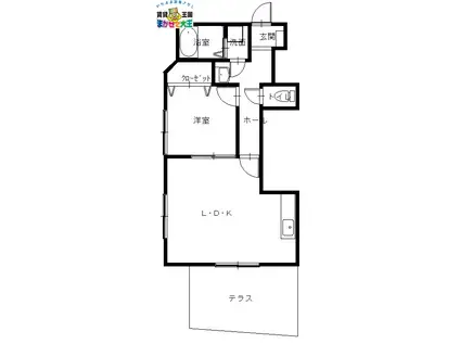 LEGEND(1LDK/1階)の間取り写真