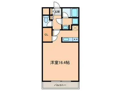 プティメゾンけやき(ワンルーム/1階)の間取り写真