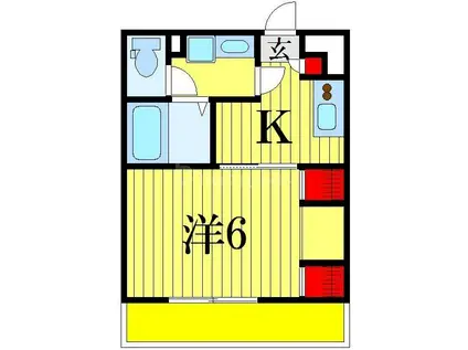 リブリ・東四つ木(1K/3階)の間取り写真