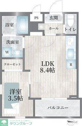 CHERIM志賀本通IIIノース(1LDK/3階)の間取り写真