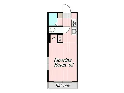 第三中里ビル(1K/2階)の間取り写真