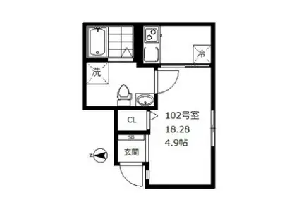シングィン池袋(1K/1階)の間取り写真