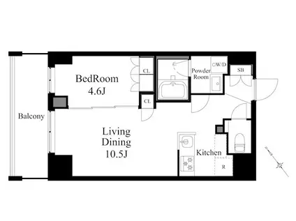 ラティエラ上野入谷(1LDK/2階)の間取り写真