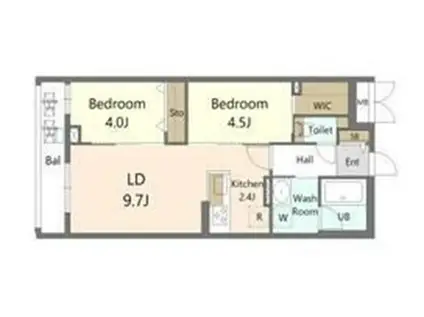 SーRESIDENCE東札幌BLING(2LDK/5階)の間取り写真