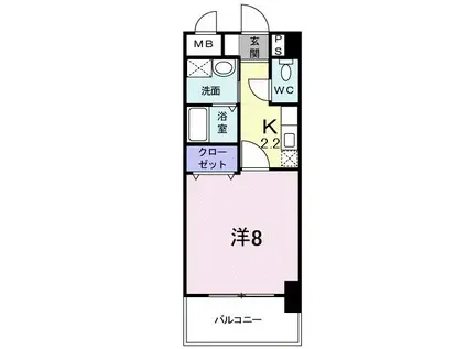 クラロ・アルドール(1K/5階)の間取り写真