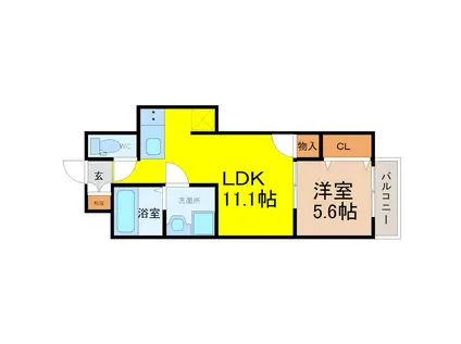プラージュ大曽根(1LDK/4階)の間取り写真