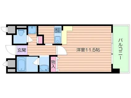 サイドヒルII(1K/3階)の間取り写真