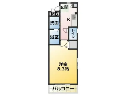 CASA LUMACA(1K/2階)の間取り写真