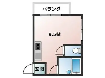 OIDAコーポ(ワンルーム/2階)の間取り写真