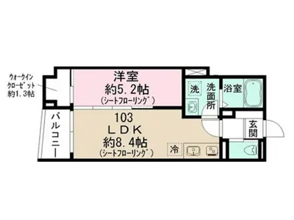 東京都練馬区上石神井南町計画(1LDK/1階)の間取り写真