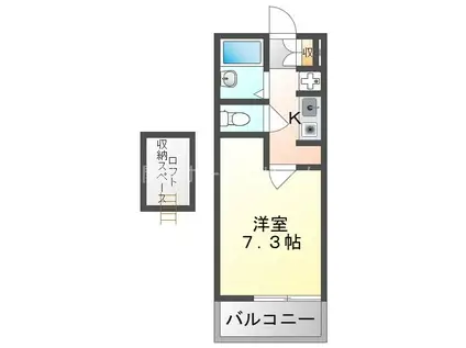 レオパレス南野口(1K/3階)の間取り写真