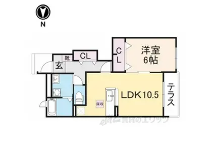 アルカンシエル・ベル(1LDK/1階)の間取り写真