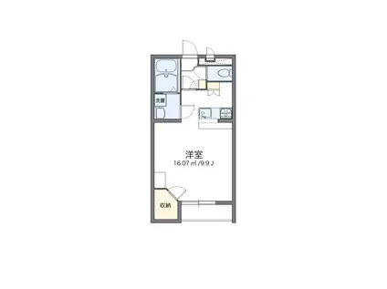 レオパレスSWEET(1K/2階)の間取り写真