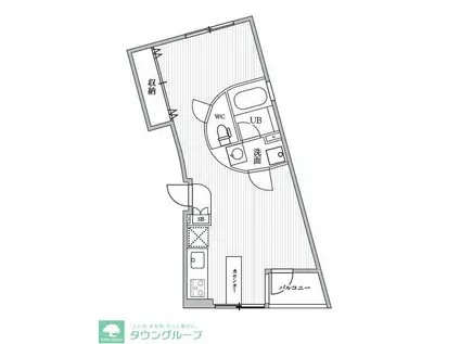 T S CUORE BLISS 自由が丘(ワンルーム/2階)の間取り写真