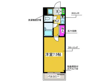 サンあい(1K/1階)の間取り写真