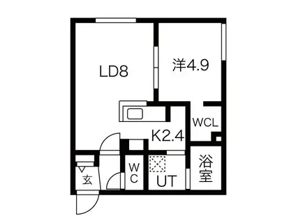 ASTER SOLANA(1LDK/4階)の間取り写真