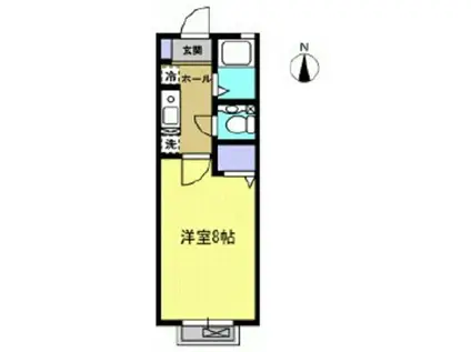 MAISON DE FLEUR(1K/2階)の間取り写真