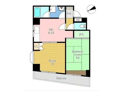 リバーサイドサイトー(2DK/3階)の間取り写真