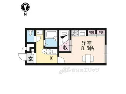 レオパレスヴィラ南田附Ⅰ(1K/1階)の間取り写真