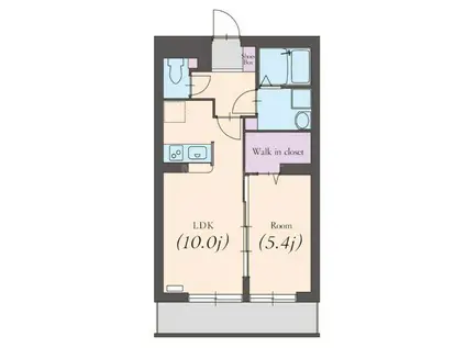 マリポーサ湘南(1LDK/2階)の間取り写真