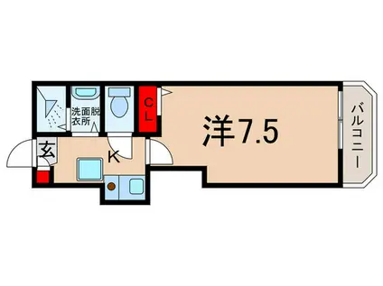 高野台ハイツ(1K/1階)の間取り写真