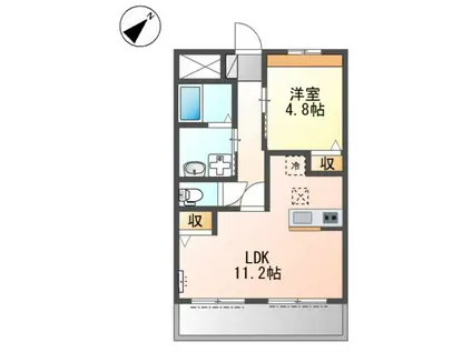 エクセルコートI(1LDK/1階)の間取り写真