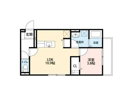 レーベンハウス(1LDK/1階)の間取り写真