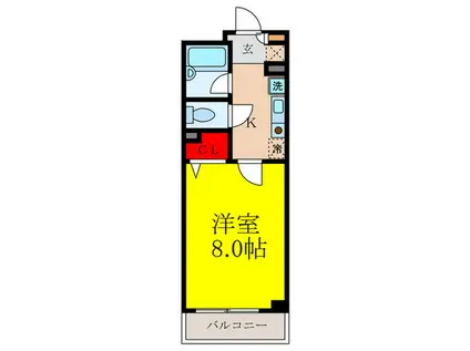 レシェンテ水澤(1K/3階)の間取り写真