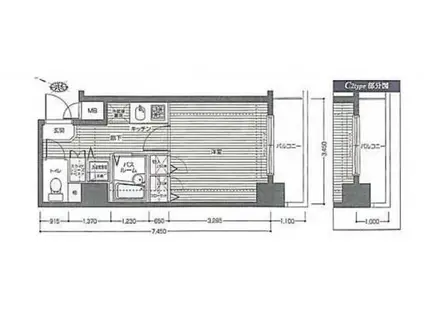 トーシンフェニックス日本橋人形町(1K/9階)の間取り写真