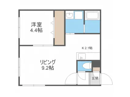 HOUSE OF MARQUIS XI(1LDK/3階)の間取り写真