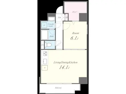 アンティエ メゾン(1LDK/2階)の間取り写真