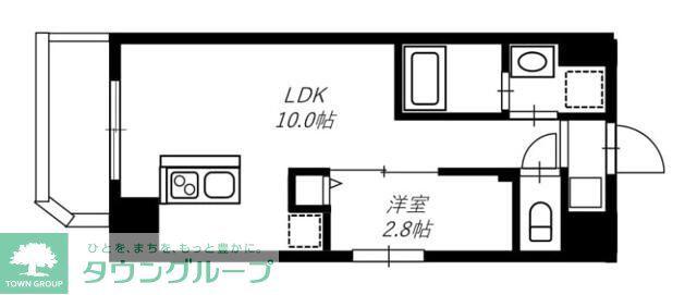 リヴシティ横濱末吉町弐番館(1LDK/2階)の間取り写真