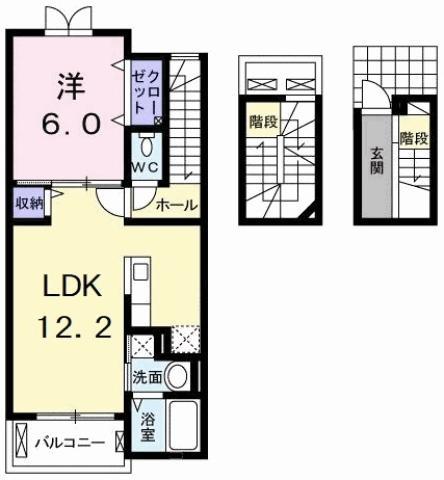 コーポ・サンピア(1LDK/3階)の間取り写真