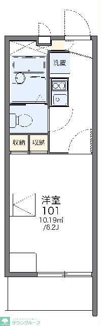 レオパレス九番街(1K/2階)の間取り写真