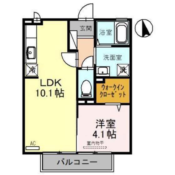 パークコート(1LDK/2階)の間取り写真