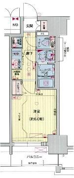 プレサンスNAGOYAシティオ(1K/5階)の間取り写真