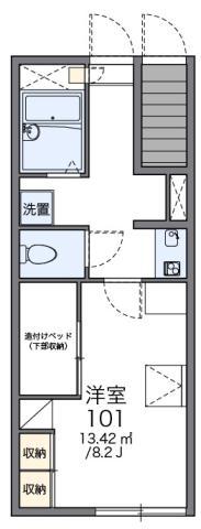 レオパレスMERVEILLE(1K/1階)の間取り写真