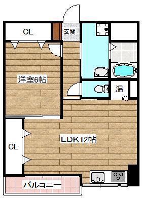 ハイツ舟木(1LDK/1階)の間取り写真