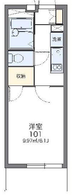 レオパレスケー ファイブ(1K/3階)の間取り写真