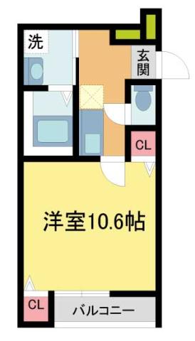 フジパレス西宮能登II番館(1K/2階)の間取り写真