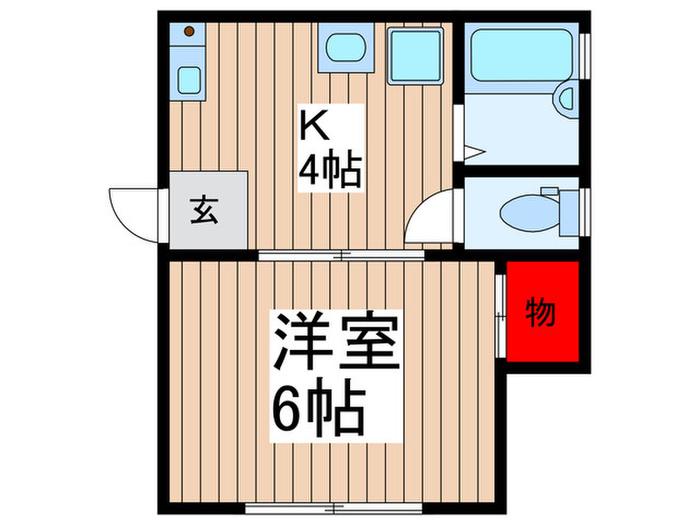 ラペーシュ目黒本町(1K/2階)の間取り写真